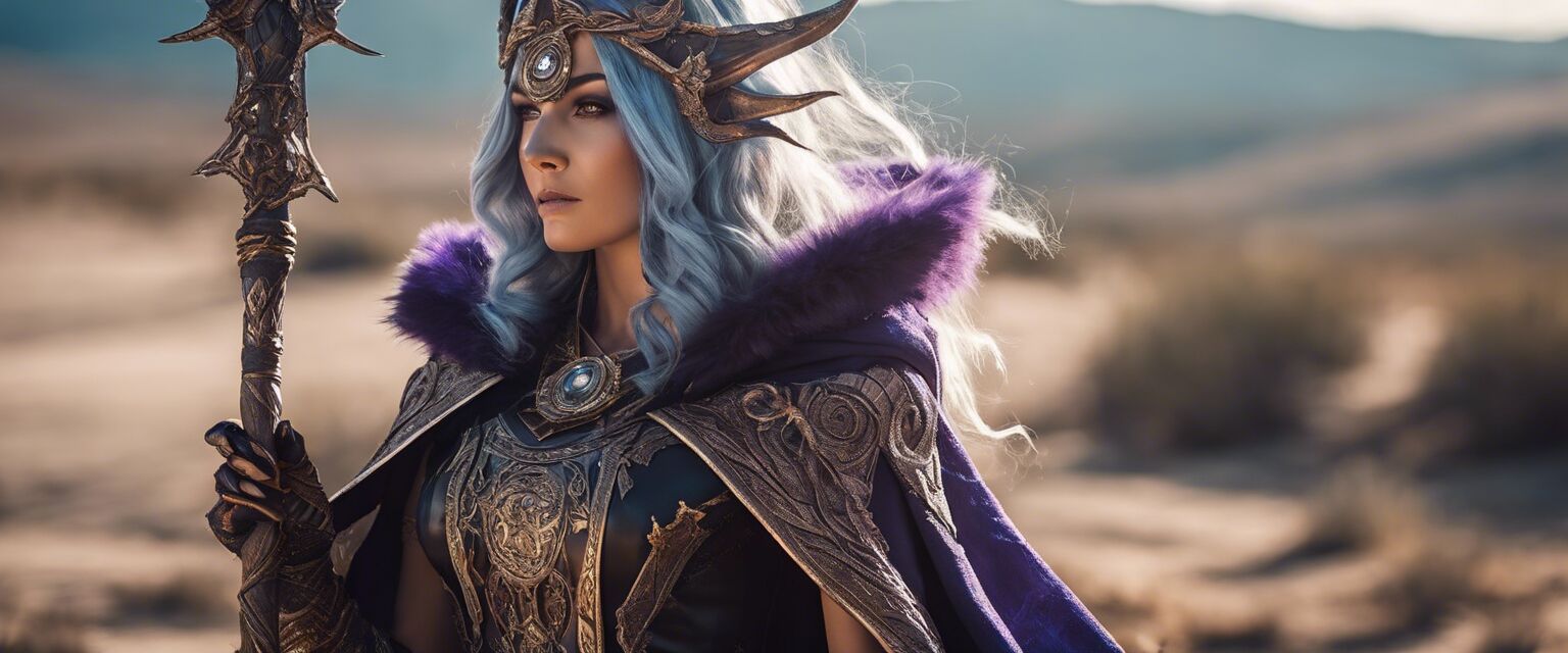 An elaborate sorceress costume