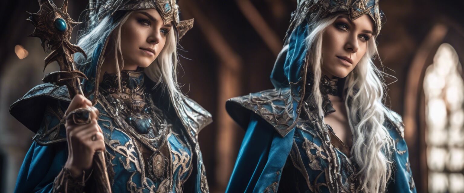 Close-up of a sorceress costume